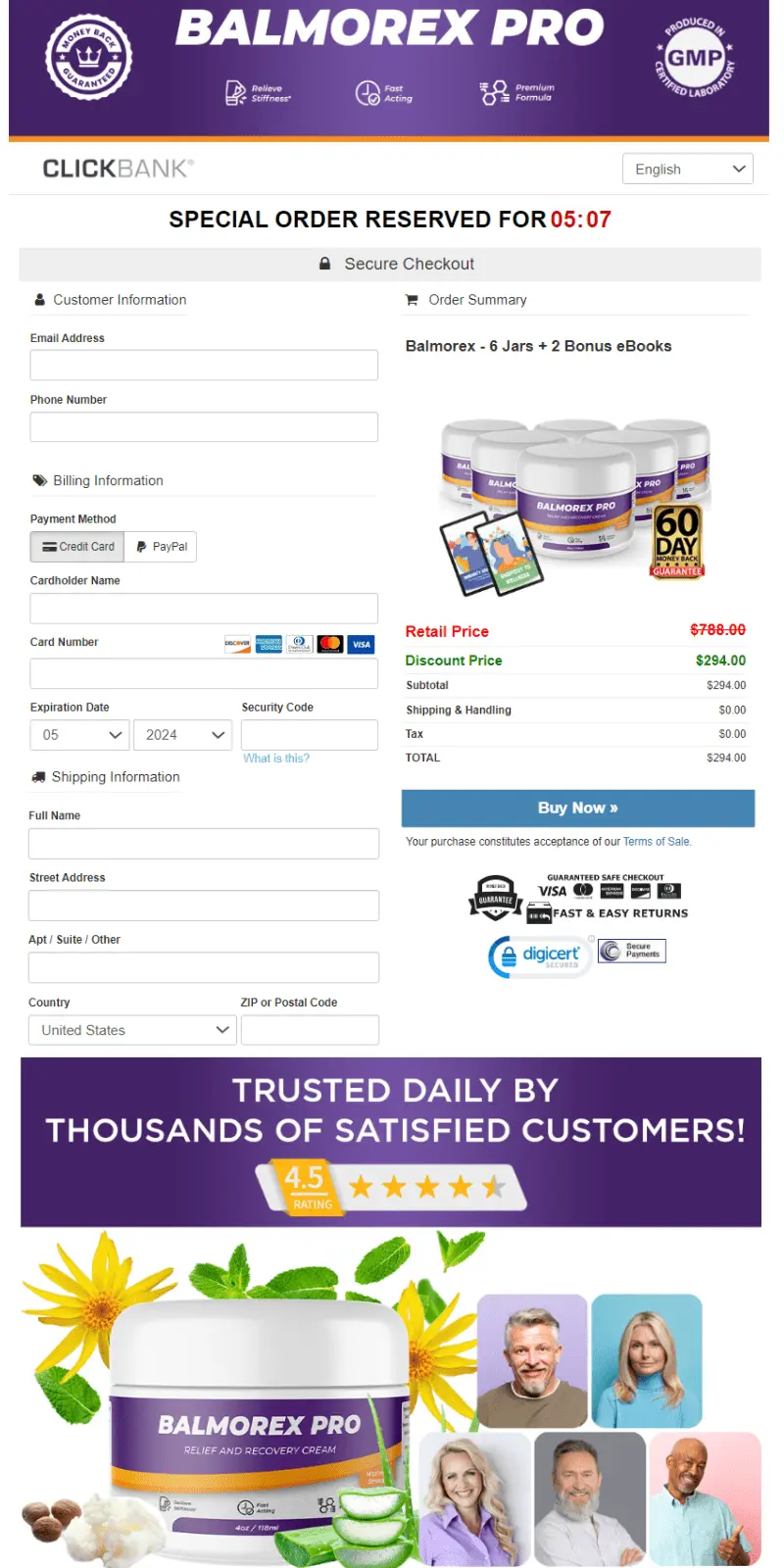 balmorex pro order form